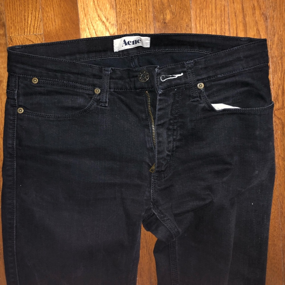 Acne studio slim tapered black jeans 29x30